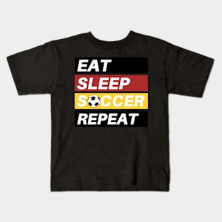 Eat Sleep Soccer Repeat Sport Player Kids T-Shirt